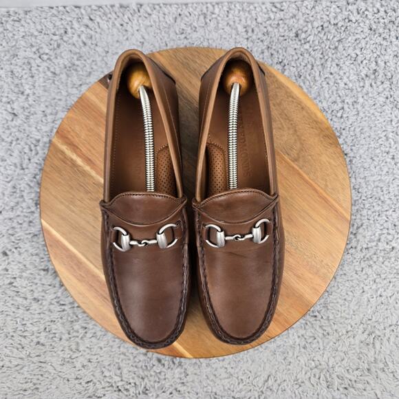 Allen Edmonds Mens 8.5D Sebastian Brown Leather Business Driving Horsebit Loafer main image 12